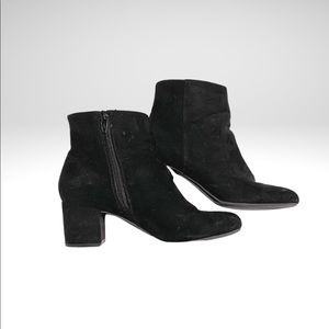 Black Kitten Heel Booties